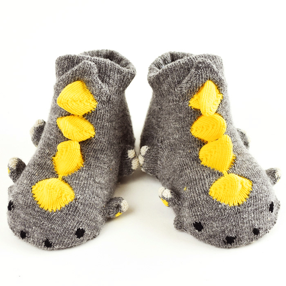 * dinosaur gray baby socks mail order socks dinosaur samesima squirrel POMPKINSpop gold z animal animal 9~12cm pop up socks POP UP