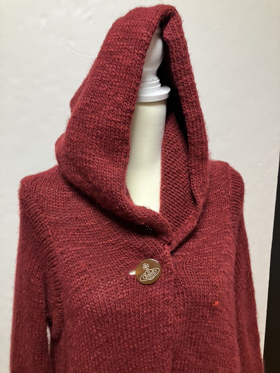 ○ Vivienne westwood RED LABEL 長袖 パーカー ニット エンジ色