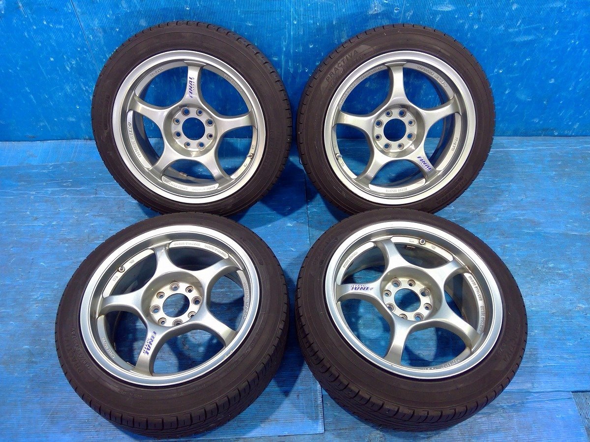 A-TECH FINAL SPEED ファイナルスピード 15インチ アルミホイール 15x7J +35 4穴 PCD 100 4本 ヨコハマ 165/55R15 タイヤ付 フリード~外し