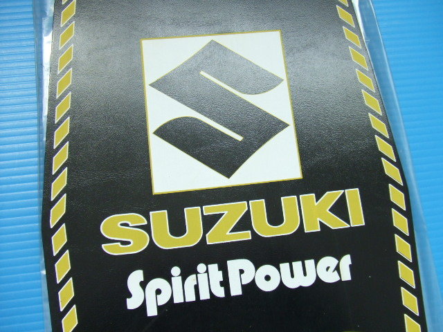 当時物 新品 リード工業 スズキ リアフェンダーフラップ 泥除け 泥よけ ドロヨケ 旧車リアフラップ GT380 GT750 GT550 黒色LEADステッカー2_画像4