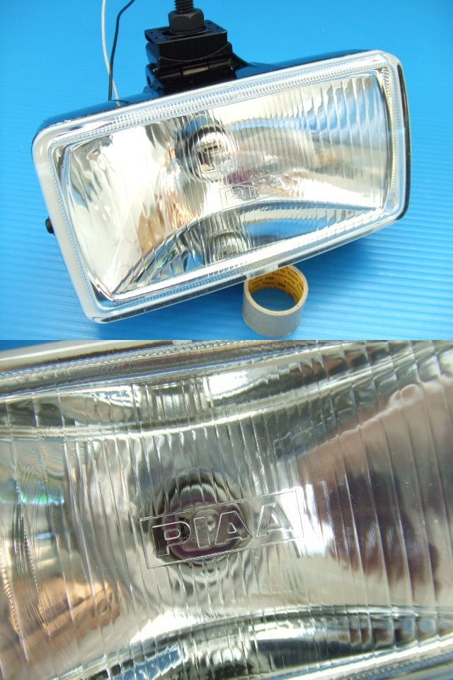  new goods PIAA60 foglamp & spot lamp H3 valve(bulb) old car Piaa assistance light rectangle square shape clear lens light cover Showa era truck off-road that time thing 