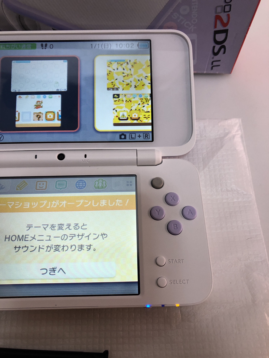 1円 newニンテンドー2DS LL 本体 ホワイト×ラベンダー(ニンテンドー3DS