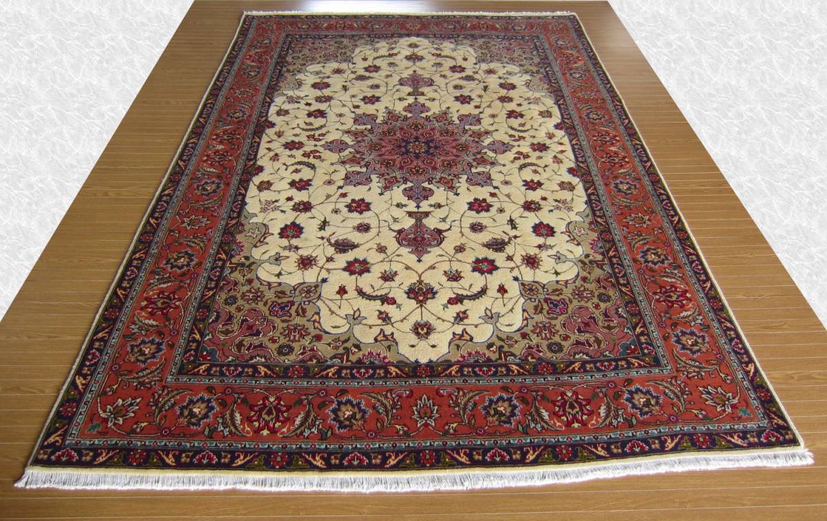 【293ｘ200】イラン直輸入★タブリーズ産ペルシャ絨毯・カーペット■891-250-251