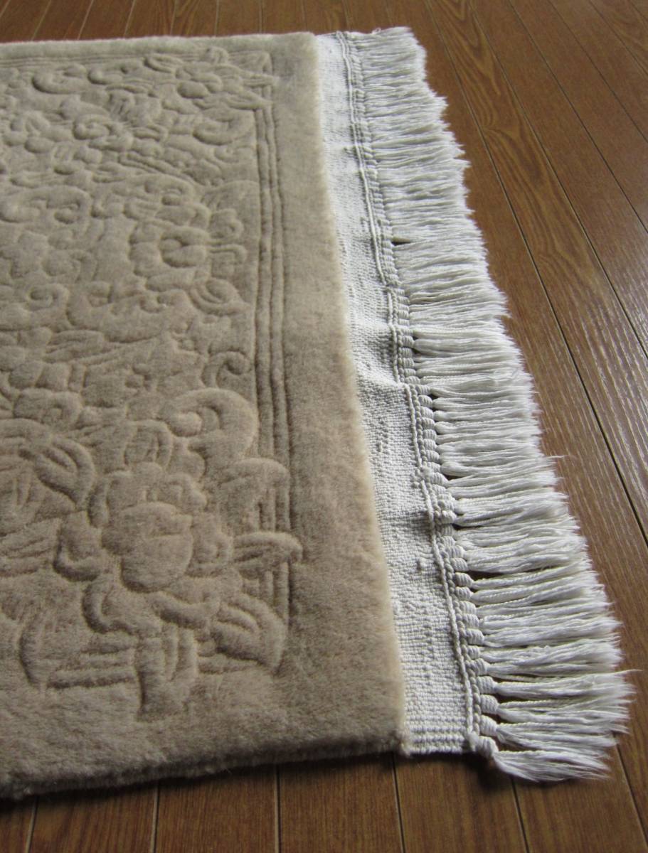【121×70】ウール◆中国産絨毯・カーペット・ラグ・マット■2651-9_画像2