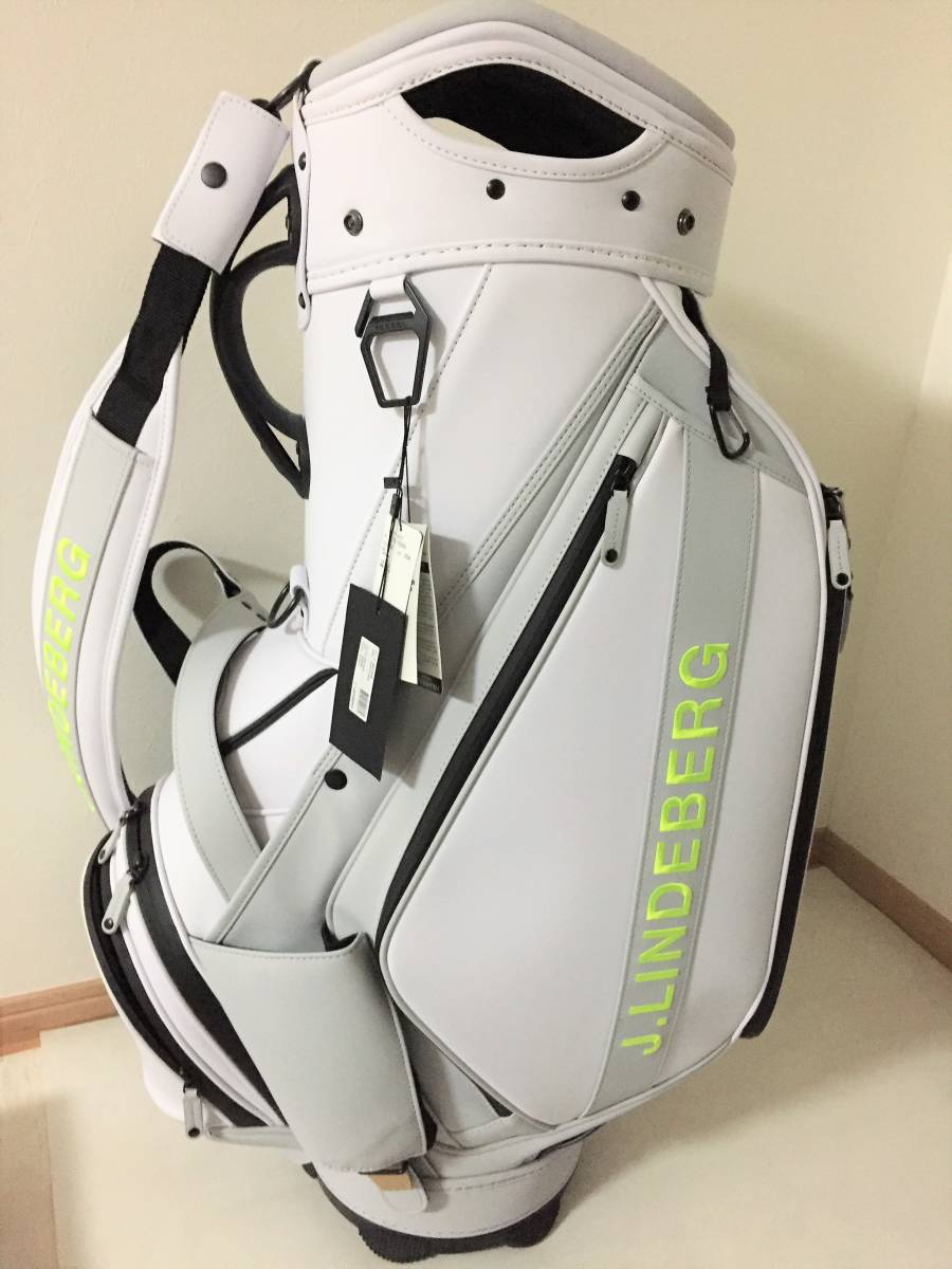 新品 J.LINDEBERG Jリンドバーグ キャディバッグ 3点式 10型 ホワイト
