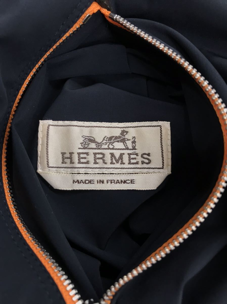 極美品 HERMES エルメス レザートリムダブルジップキルティング中綿