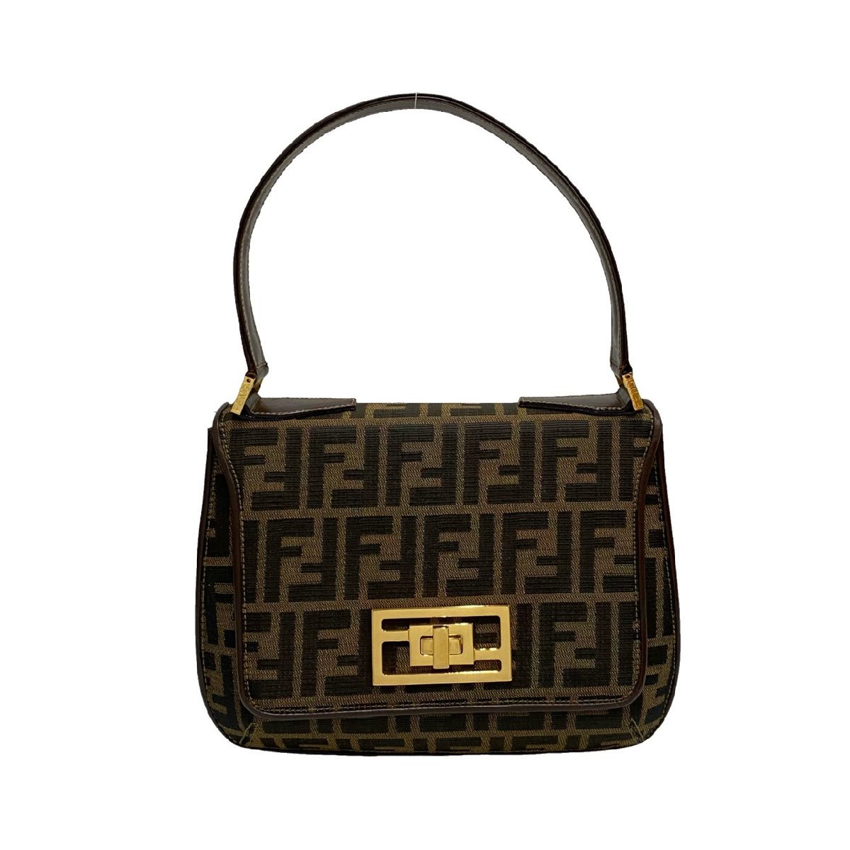 オリジナル FF ズッカ フェンディ FENDI 極美品 ロゴ 35905 ブラウン