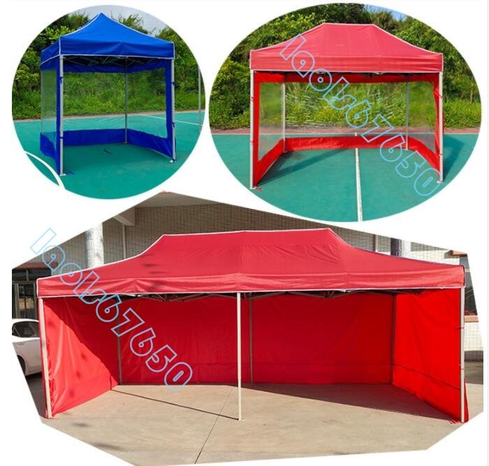  thick Event tent 4ps.@ pair sunshade Canopy folding flexible type Night market tent barbecue small shop tarp tent C-3*6M