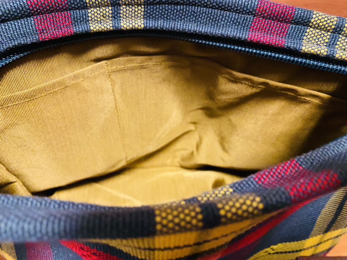  Ishigakijima hand woven handicraft minsa- weave bag Ise city ... color pattern rare!