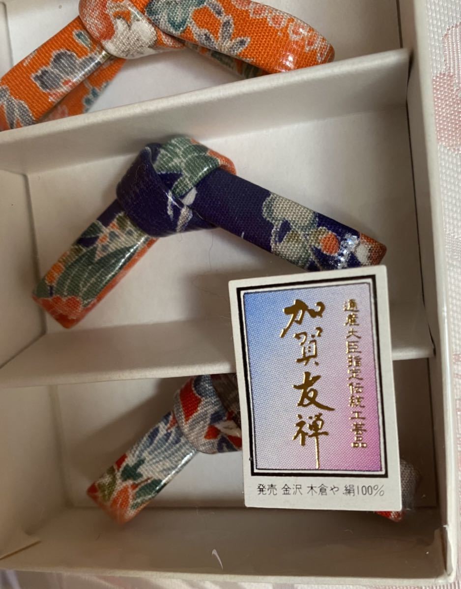 加賀友禅　手作り　箸置き　輪島塗　箸　2膳　セット　金沢土産　伝統工芸品_画像3