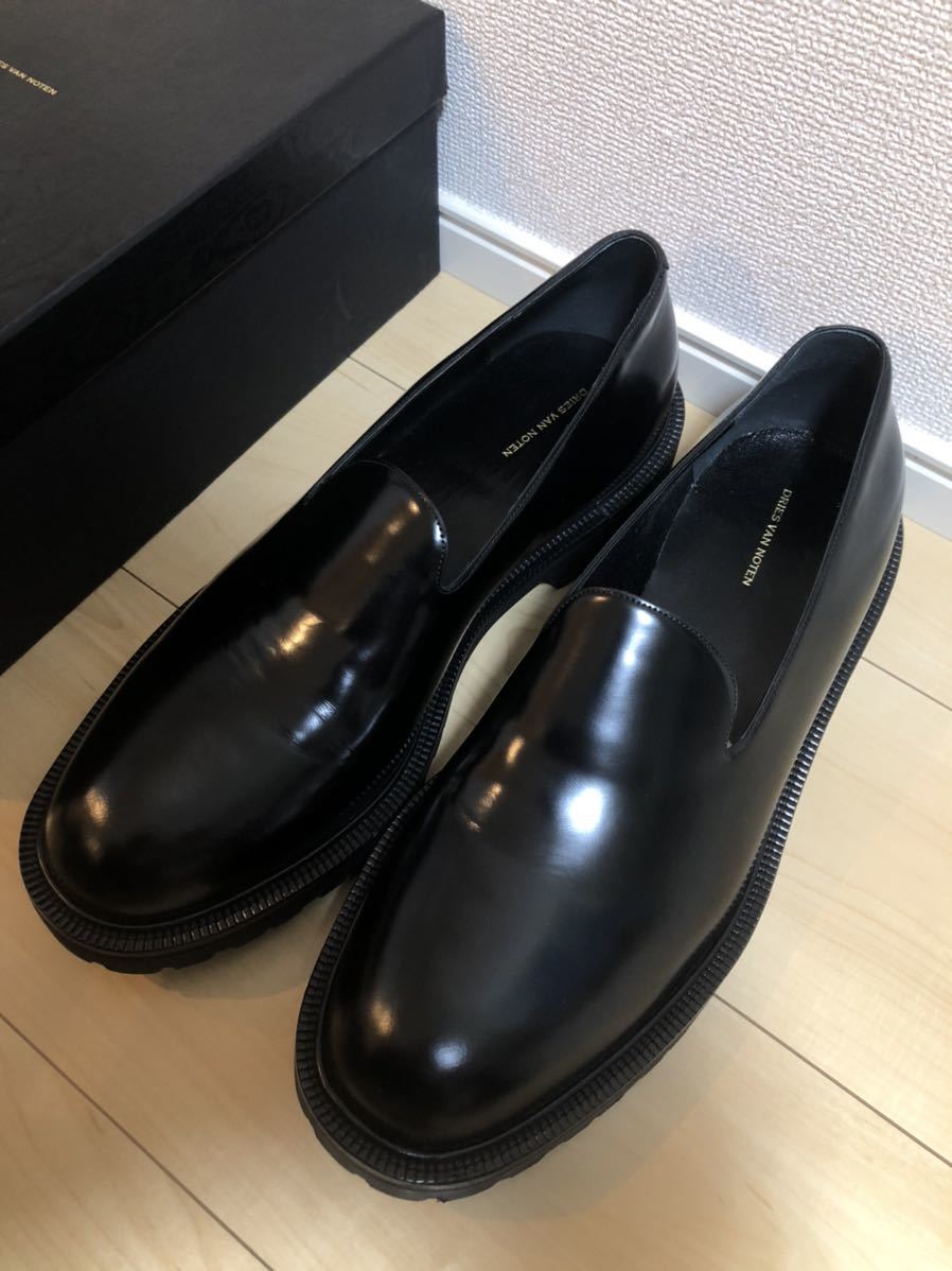 新品DRIES VAN NOTEN ドリスヴァンノッテン レザースリッポン 45