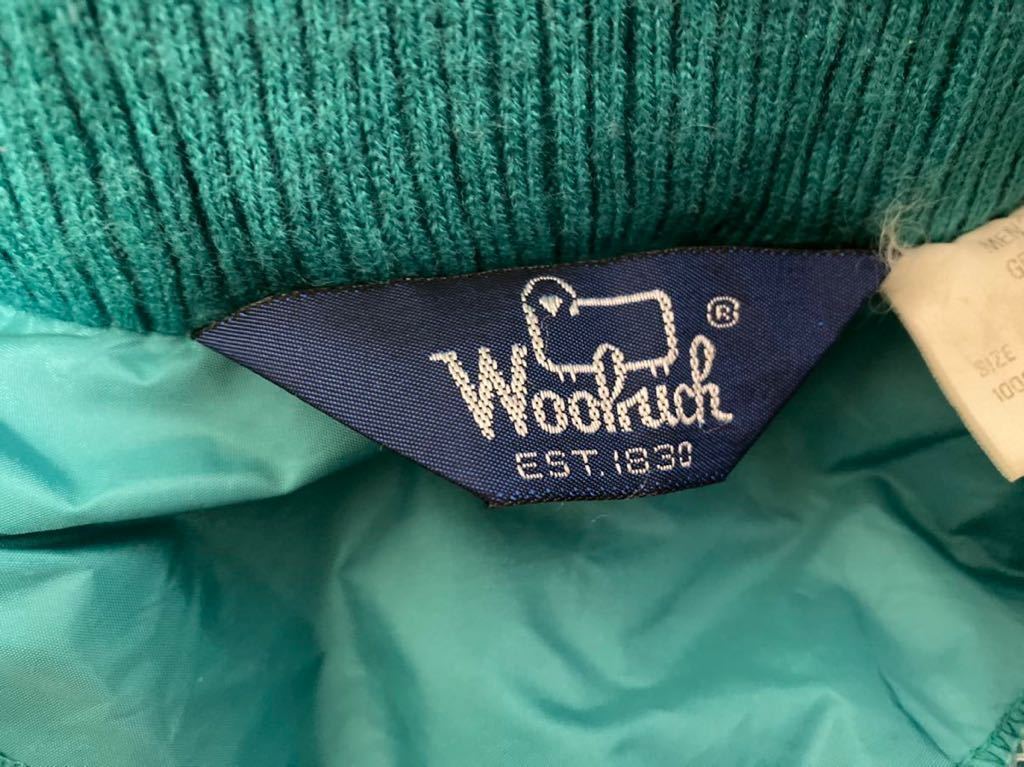 80's90's Woolrich ウールリッチ ナイロンジャケット ナイロンパーカー フード収納 M 緑 GREEN /90年代 Vintage