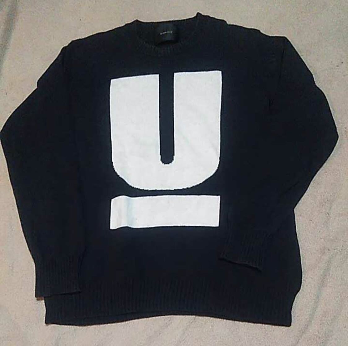 UNDERCOVER undercover U Logo кашемир . вырез лодочкой вязаный размер 3 темно-синий 