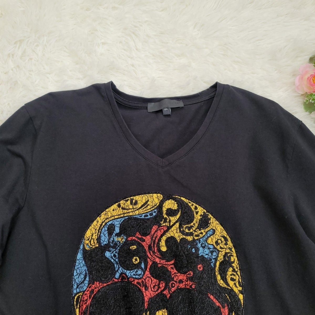 超美品 人気アレキサンダーマックイーン ロンT 長袖 黒 XXL-