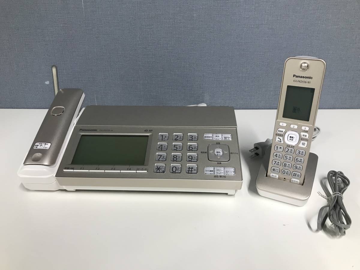 ★Panasonic★デジタルコードレス★KX-PD725DL★普通紙 FAX★シャンパンゴールド★子機 KX-FKD556★電話機★着信お知らせLED おたっくす183_画像1