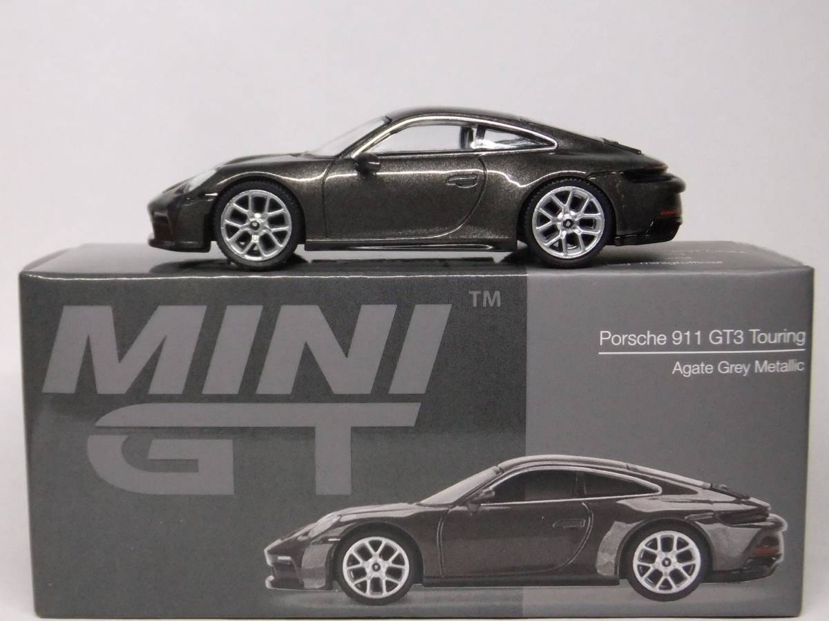 MINI GT★ポルシェ 911 GT3 ツーリング アゲートグレーメタリック MGT00373-R Porsche 911 Touring Agate Grey Metallic 1/64 TSM_画像3