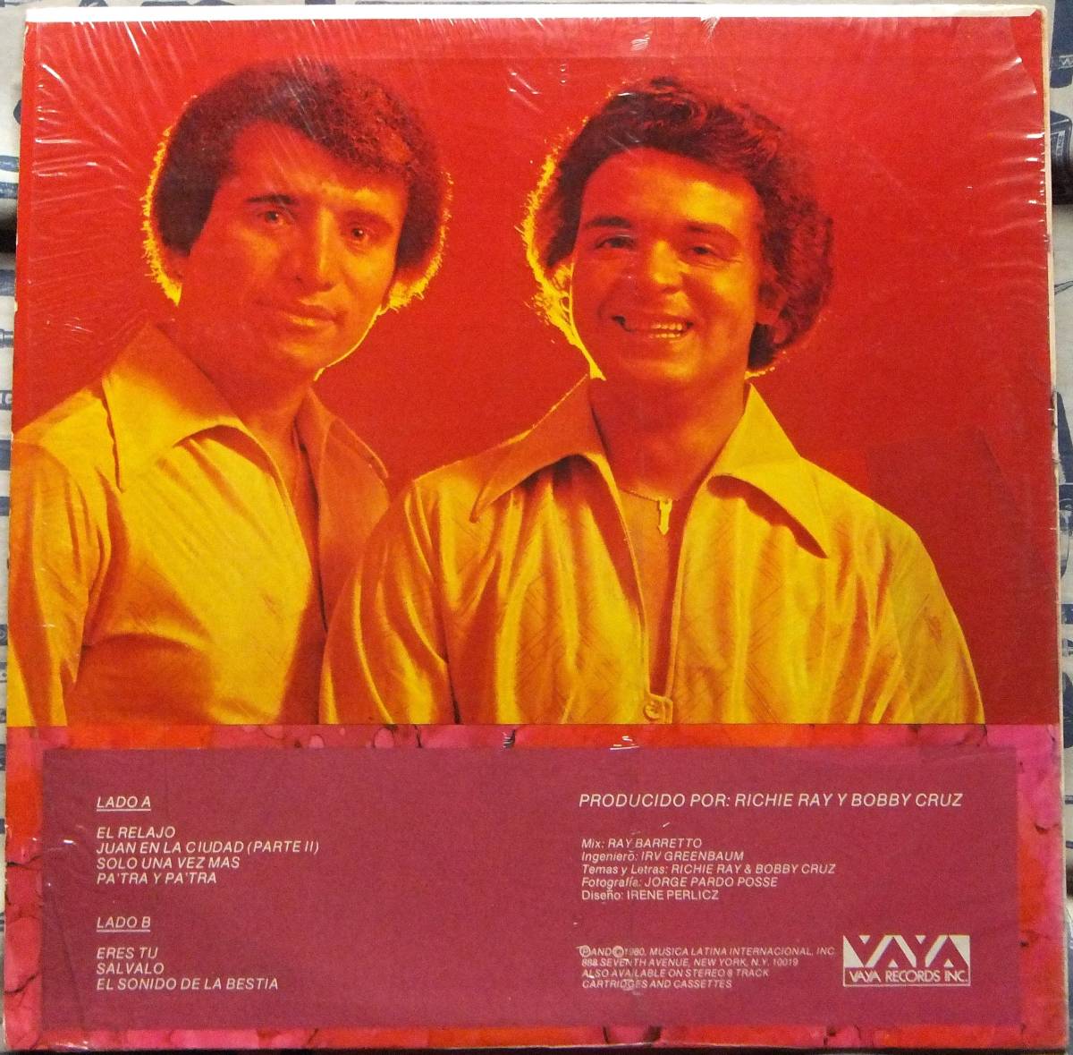 ☆RICHIE RAY＆BOBBY CRUZ/El Sonido De La Bestia◆激レアな80年発売USオリジナル盤LP(JMVS-88・VAYA RECORDS・STERLING刻印)シュリンク付_画像2