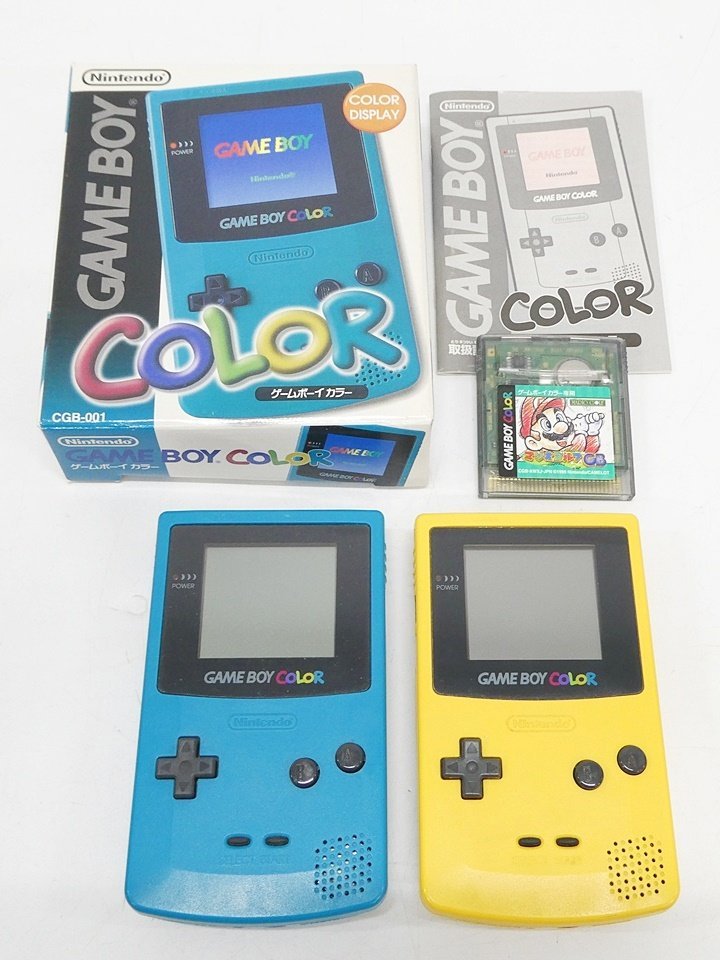 ○ Nintendo 任天堂 GAME BOY COLOR ゲームボーイカラー CGB-001 2点セット ソフト付き ゲーム機 レトロ 