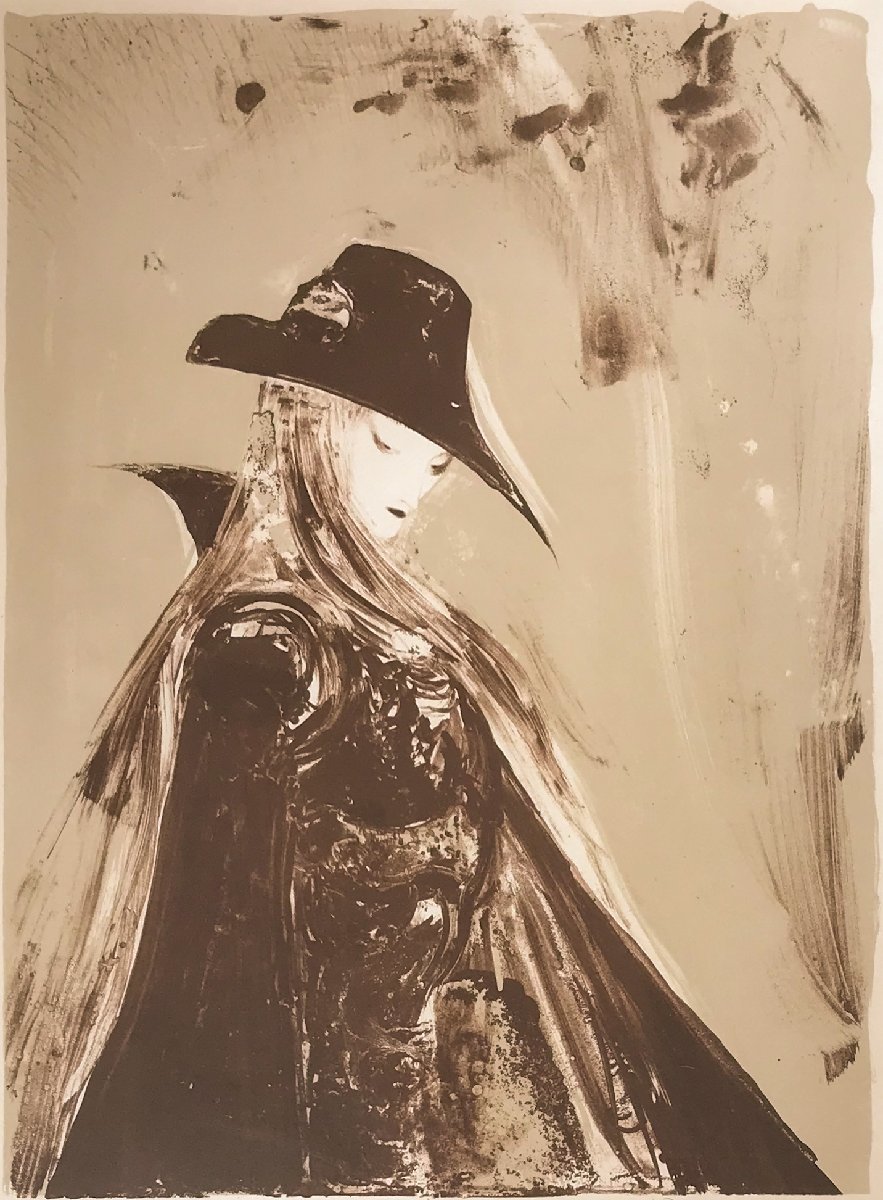 Yahoo!オークション - 天野喜孝(1952-) そよぎ(SEPIA) 黒衣の剣士＜D＞