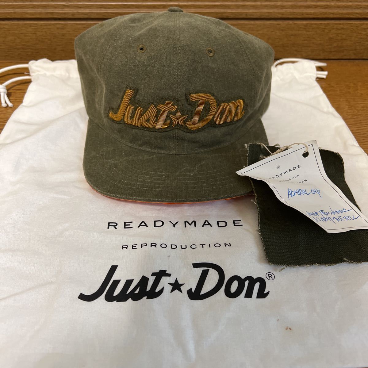 世界56個限定 justdon readymade cap シリアル付き just don 世界56個限定 justdon readymade cap シリアル付き just don