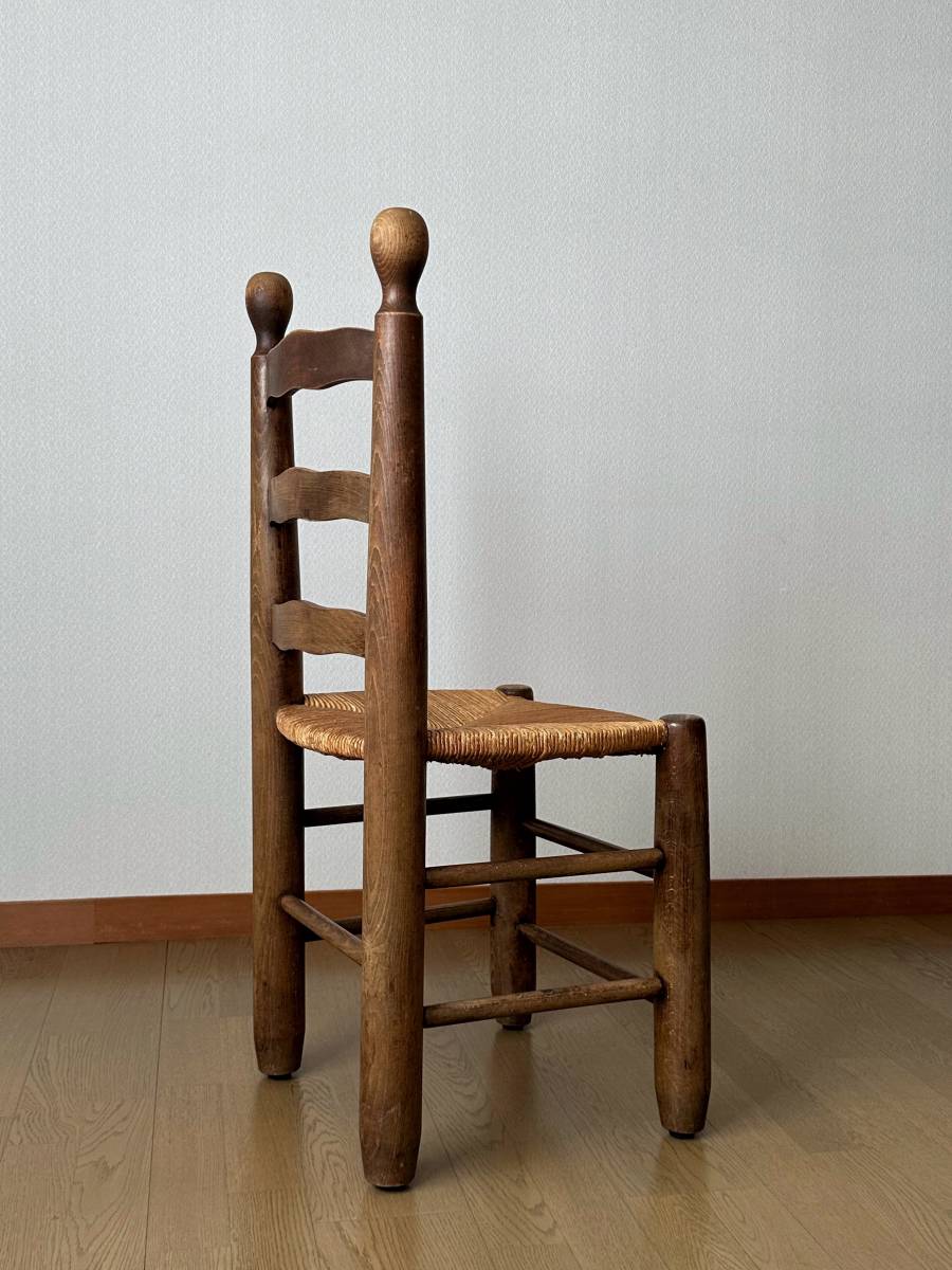 フランス アンティーク ダイニングチェア / 木製フレーム 籐の椅子 ラタンチェア 椅子 スツール