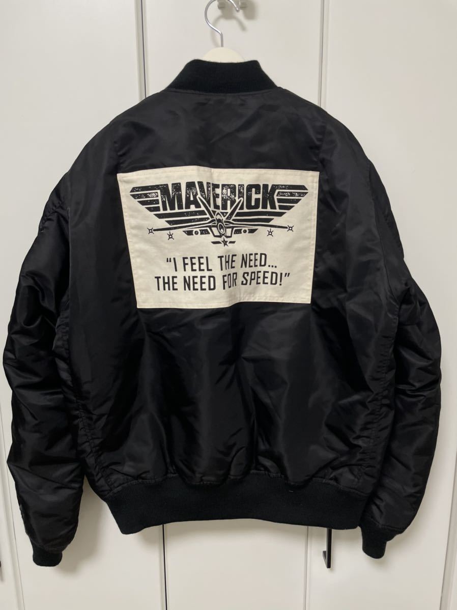 【美品】AVIREX TOP GUN MAVERICK マーヴェリック MA-1 XXLサイズ 2XL フライトジャケット トップガンの画像5