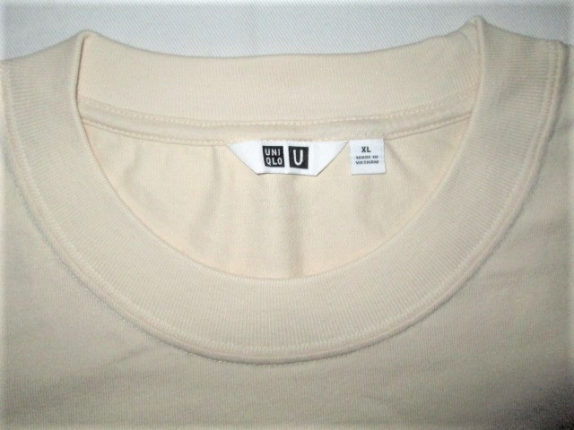 ★古着 新品同様 2021年 UNIQLO U ユニクロ ユー クルーネックT(長袖) XL 30.NATURAL ナチュラル クリストフルメール ポケット付き ロンT★_画像5