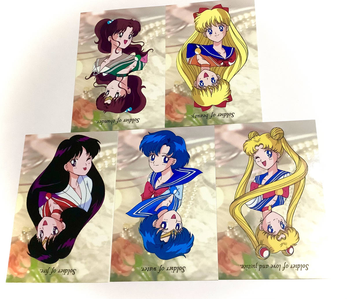  immediately buy possible * Sailor Moon S* that time thing * Bandai * Cara my do*5 pieces set * inside part * moon * Mercury *ma-z* venus *jupita-