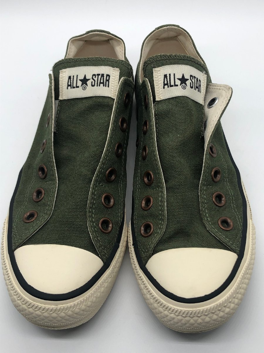 ■【YS-1】 コンバース CONVERSE オールスター ■ スニーカー 紐無し 24cm グリーン系 【同梱可能商品】K■_画像4