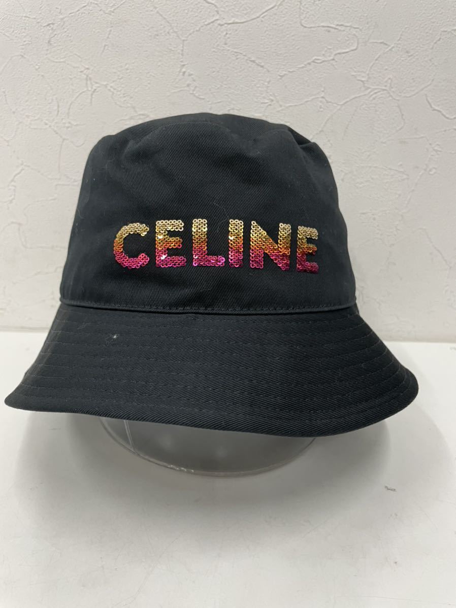 ヤフオク! - CELINE セリーヌ バケットハット 帽子 ブラック 黒