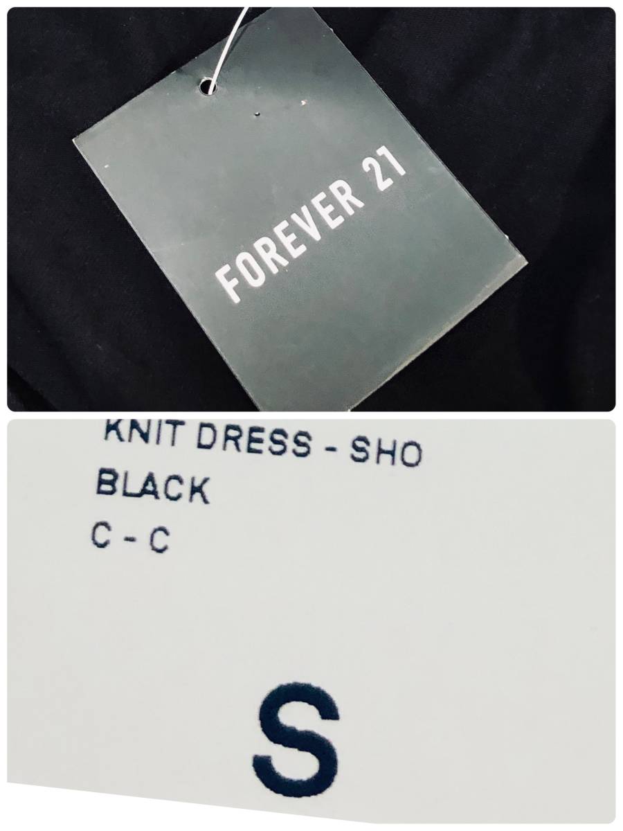 新品タグ付き　Forever21(フォーエバー21) 　カシュクールチュニック＆ワンピース　ブラック　サイズ S_画像7