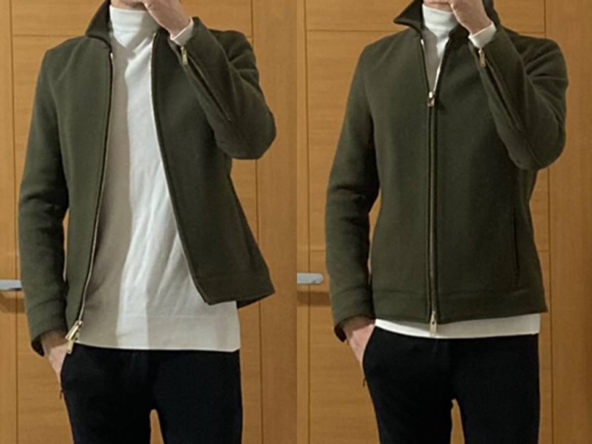 21AW 定価8 6万 junhashimoto B03 WOOL MELTON ZIP BLOUSON 3 1 21AW 定価8 6万 junhashimoto B03 WOOL MELTON ZIP BLOUSON 3 1