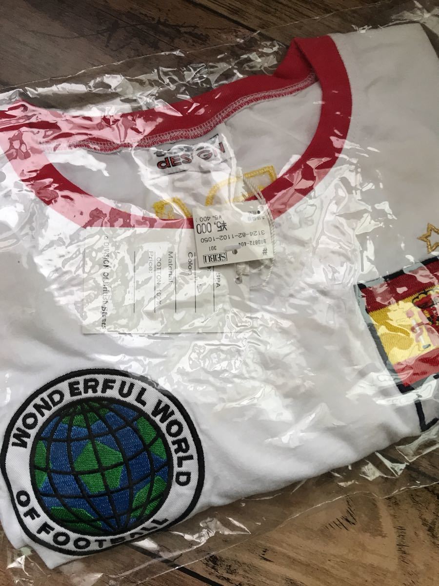 半袖 Tシャツ メンズ サッカー スペイン 代表 シャツ ユニフォーム 背番号8 エスパーニャ メンズL 白 Ｗ杯 新品 ワールドカップ 刺繍の画像9