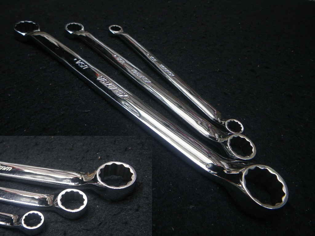 メガネ　レンチ　3本　8‐10　12‐14　17‐19　ボックスレンチ　オフセットレンチ　工具　車　旧車　レストア　USA　TOOL　XBM　Snap-on