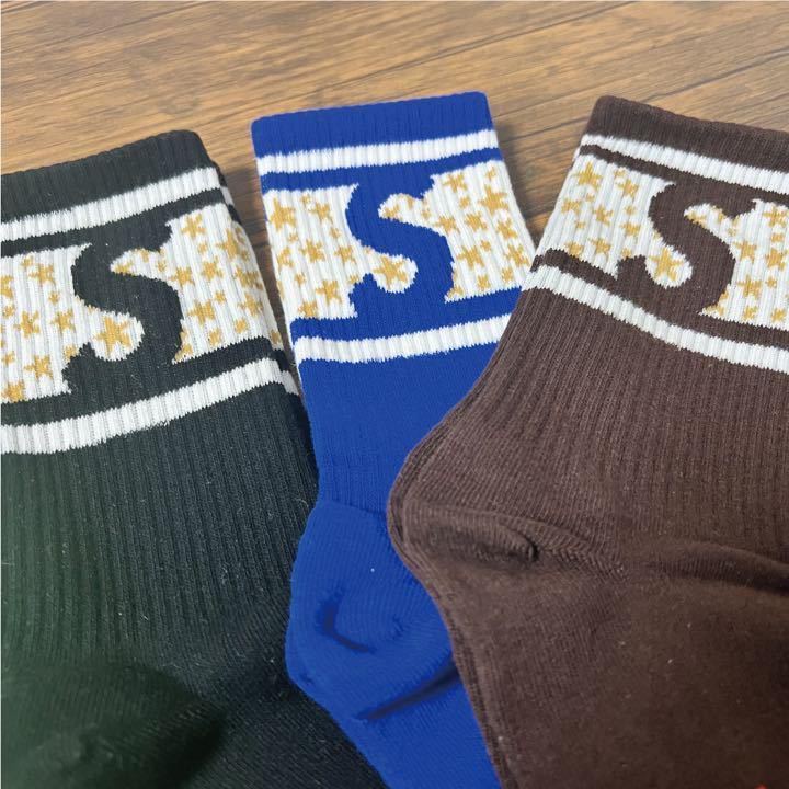 Sロゴ 靴下　レッド & ブラウン　2足セット スニーカー ソックス ストリート バスケ supreme dunk sbにも_画像3