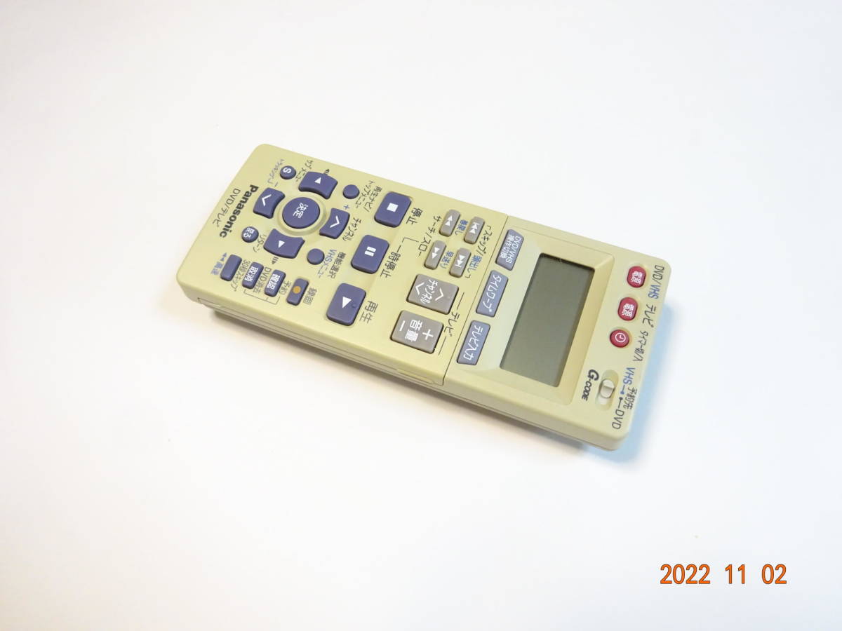 パナソニック DMR-ES30V用リモコン VHS→DVDrec VHS/DVD コンビネーションデッキ用リモコン_画像2