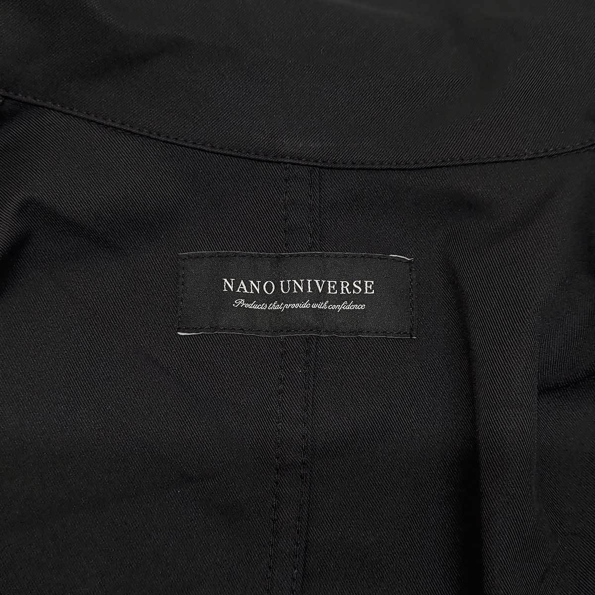 【中古】ナノ・ユニバース 長袖シャツ ワークシャツ トップス S ブラック NUC91SHL028FJ メンズ nano・universe_画像5