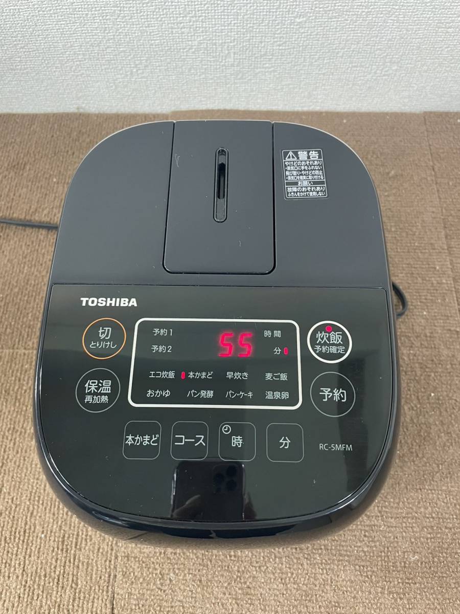 ◇S1321◇【中古・現状品】東芝 RC-5MFM(K) マイコン炊飯器 3合 ◇S1321◇【中古・現状品】東芝 RC-5MFM(K) マイコン炊飯器 3合