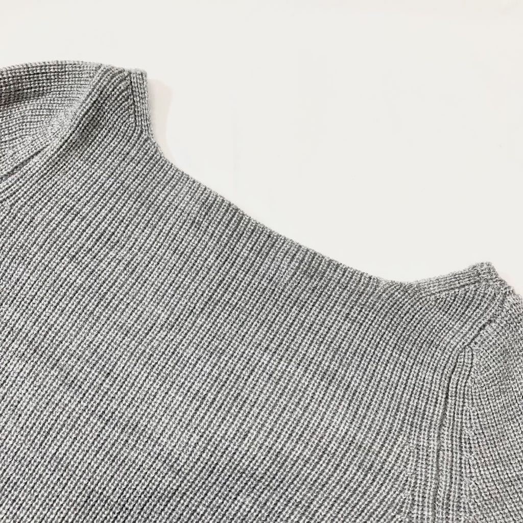 sacai luck 12AW フラワーレース ニットワンピース グレー黄2_画像7