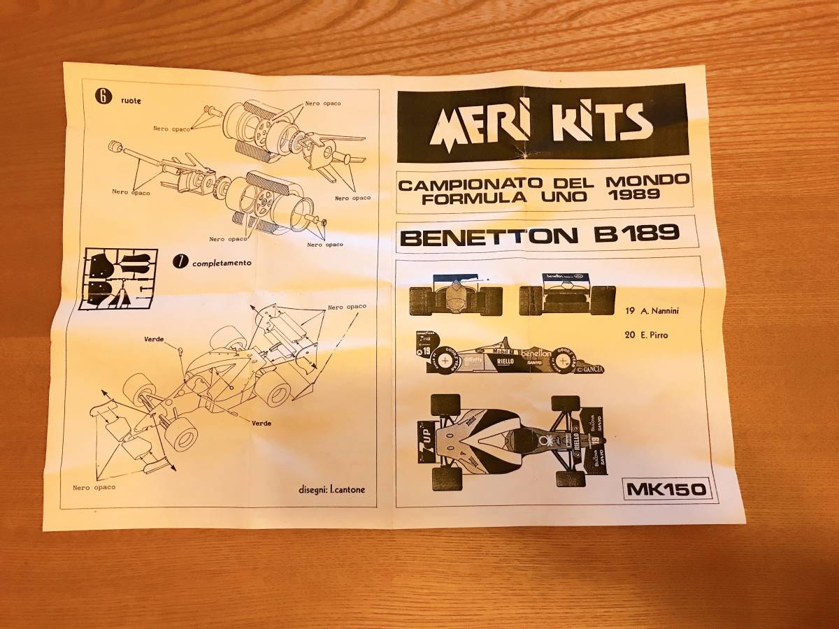 1/43 kit MERI Benetton * Ford B189 1989