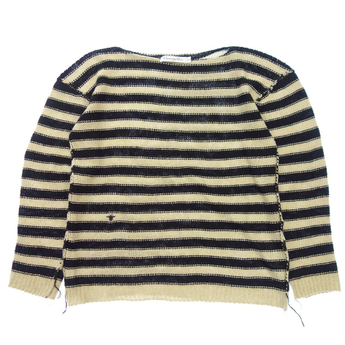 DIOR セーター 214S43AM731_X5802 ボーダー CD ロゴ 送料込み