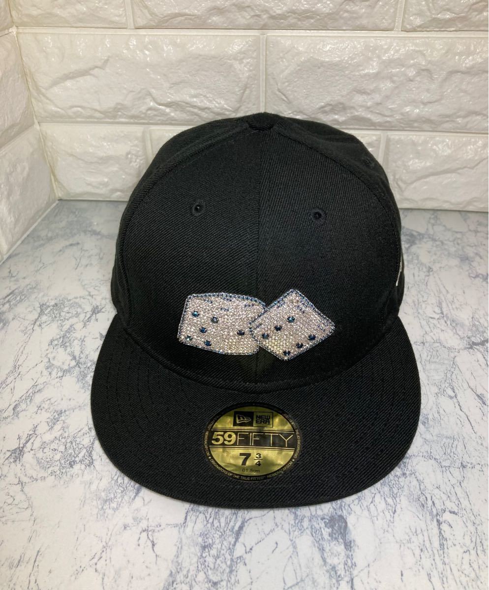 ニューエラ　NEW ERA サイコロ　ダイス　ラインストーン　キャップ　ブラック　黒　キラキラ　BLING