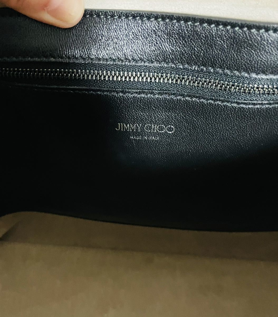 JIMMY CHOO TWIST レオパード×黒 ヒョウ柄 PVC トートバッグ