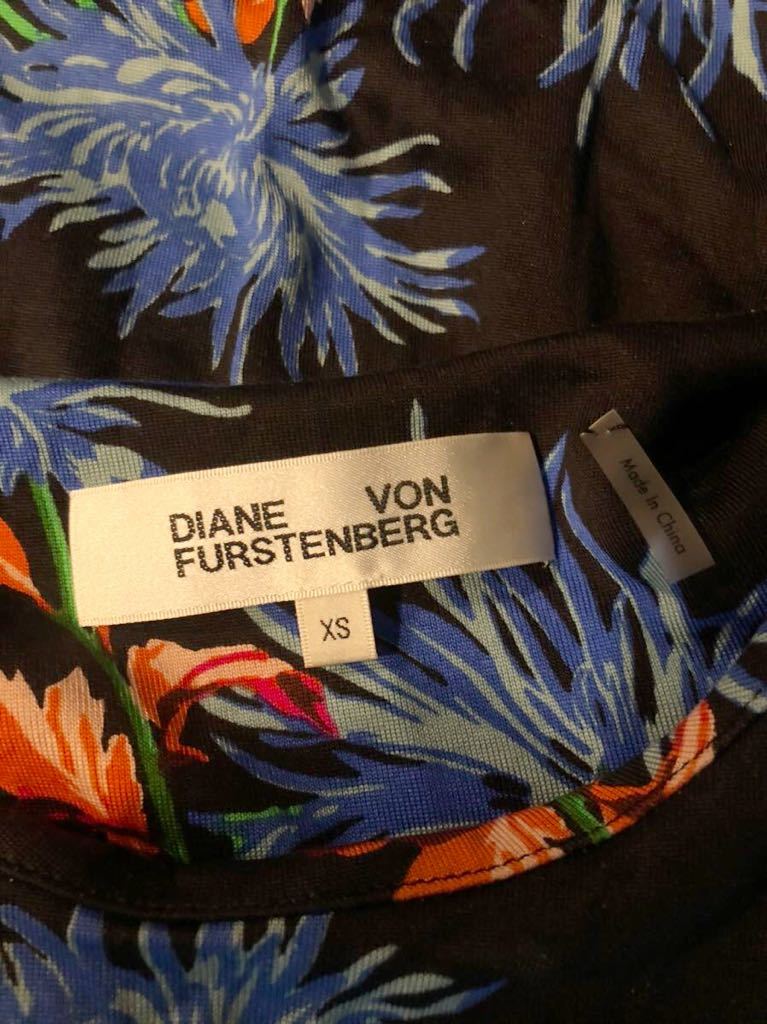 ○ 美品　DIANE VON FURSTENBERG ダイアンフォンファステンバーグ　レディース　シルク　花柄　長袖　ワンピース　ドレス　XS表記_画像3