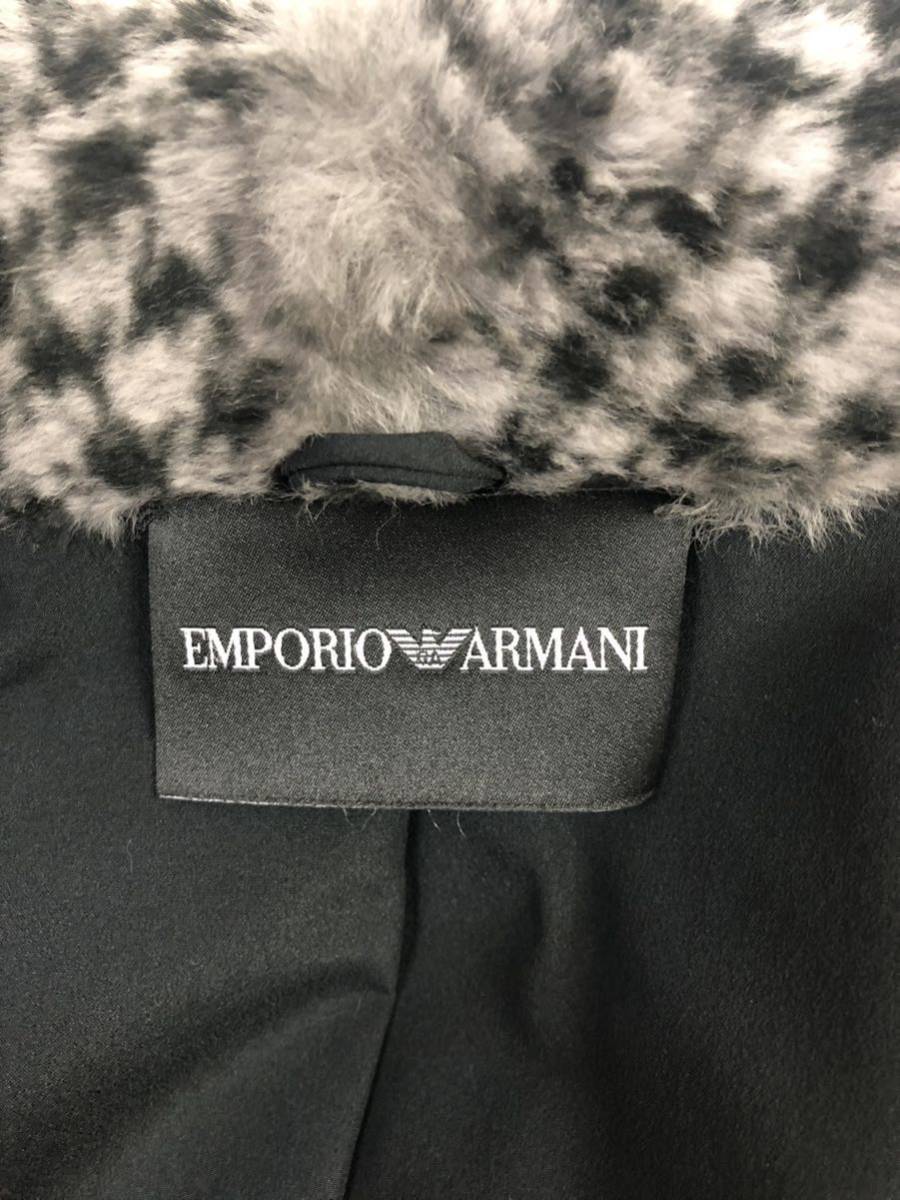  прекрасный товар EMPORIO ARMANI Emporio Armani женский серый общий рисунок меховое пальто внешний верхняя одежда 38 надпись 
