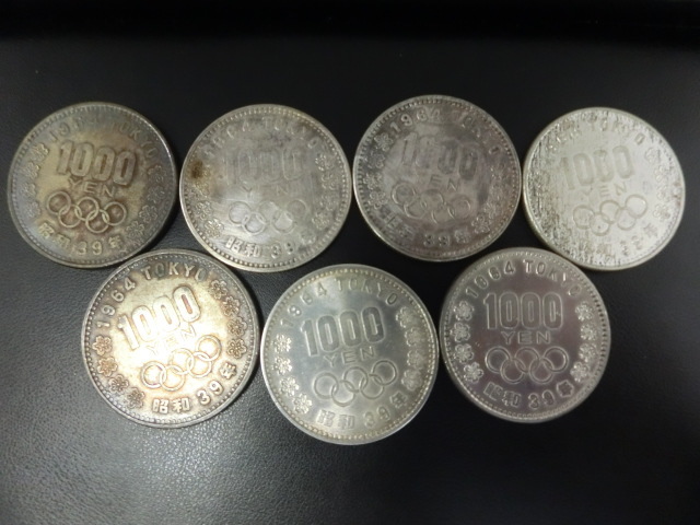 □□68330 1964年 昭和39年 東京オリンピック記念 1000円 銀貨 記念
