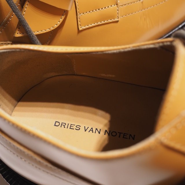 x4536P　▼DRIES VAN NOTEN ドリスヴァンノッテン▼　19AW ストラップ付き レザーシューズ キャメル 40/25.5cm / ベルト付き rb mks_画像5