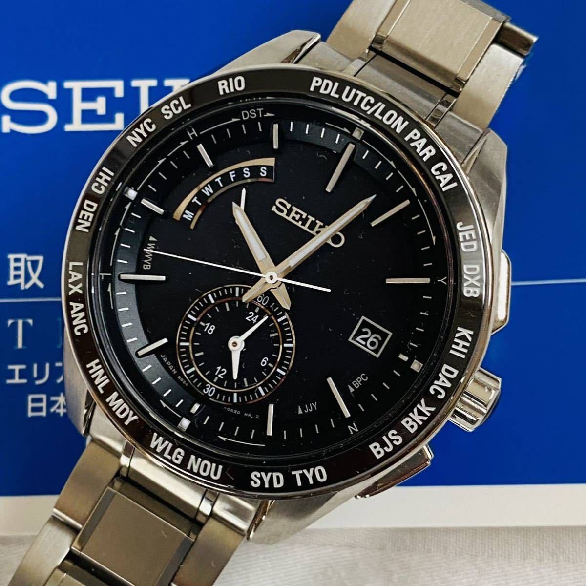 新品入荷 美品セイコーブライツワールドタイムSAGA179 8B54