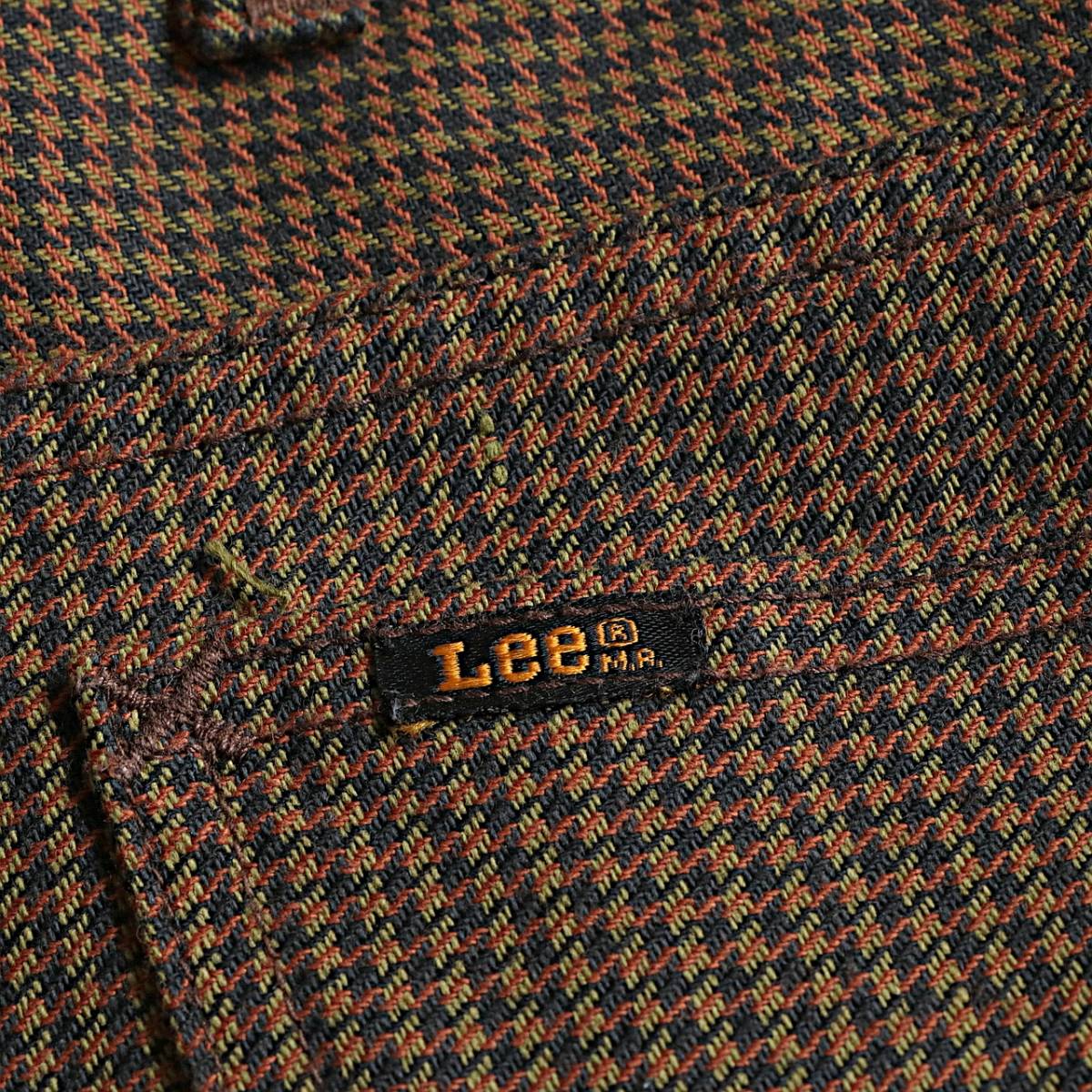 70s Lee Riders リー ツイードチェック柄 ブーツカット フレア パンツ 古着 used ①