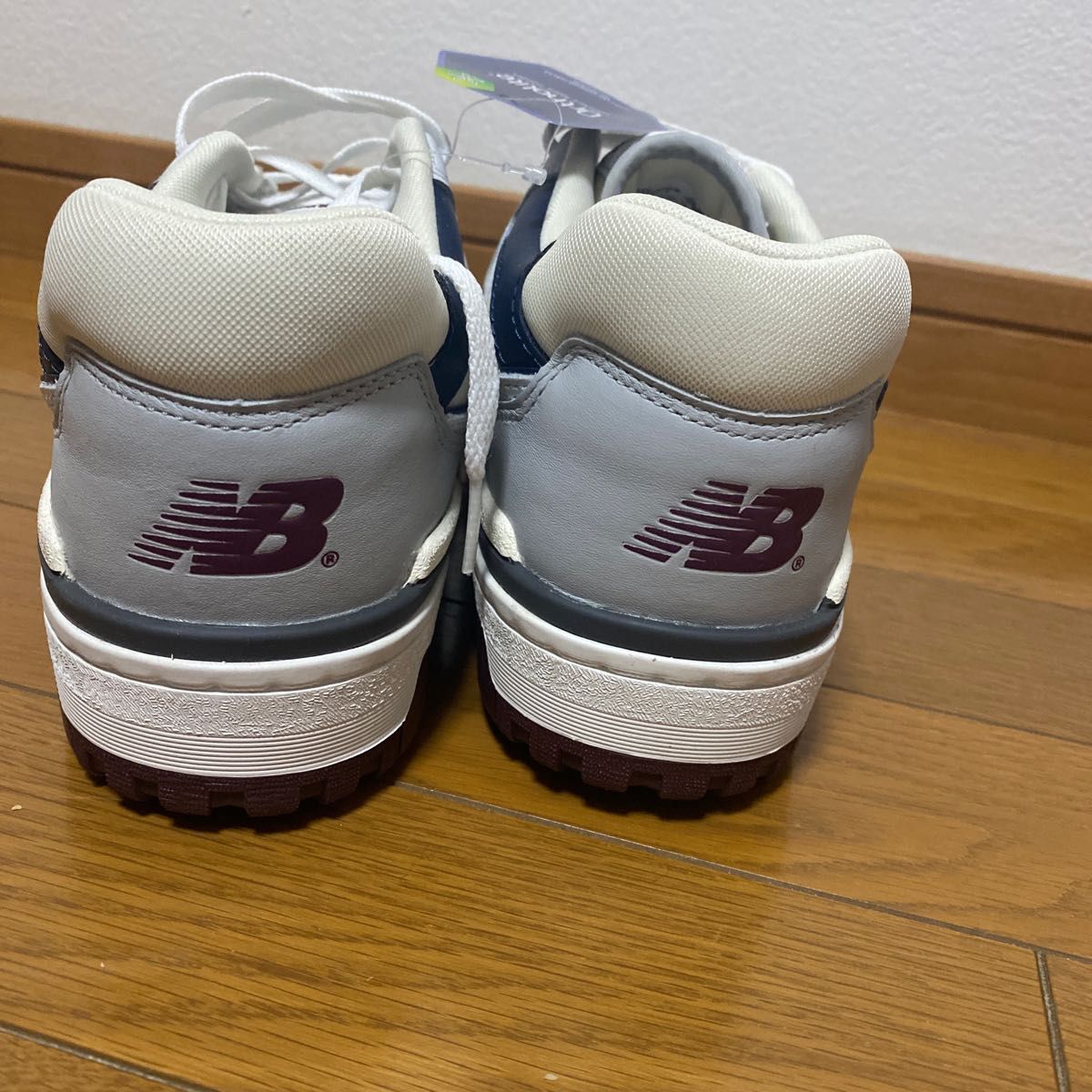 最愛 新品 ニューバランス BB550 サンプル品 27 ホワイト ネイビー